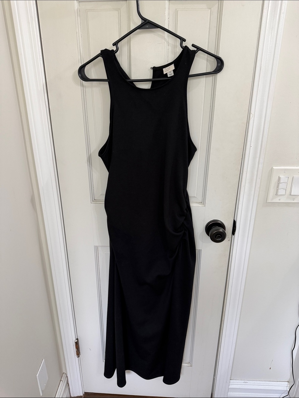 a new day Black Racerback Maxi Dress with Side Ruche